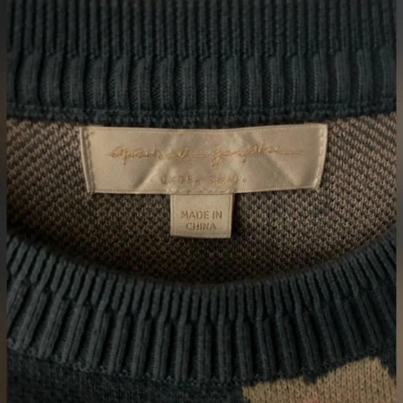 SPIRITUAL GANGSTER SET FLORAL JACQUARD RAGLAN SWEATER SHORT SIZE XS EUC - Picture 6 of 7